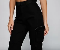 Edgy-Chic Cargo Utility Pants