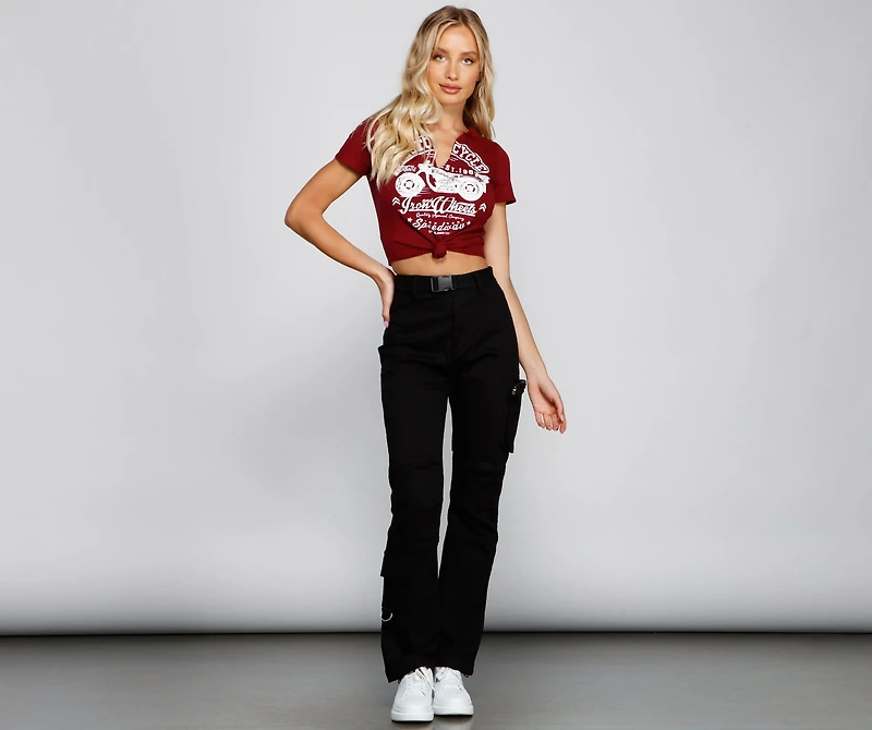 Edgy-Chic Cargo Utility Pants