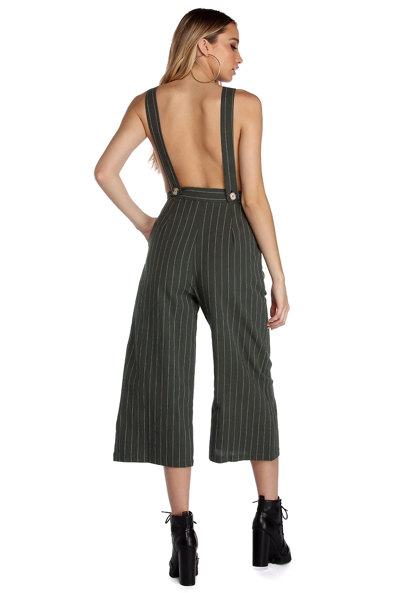 Trendsetter Stripes Culotte Jumpsuit