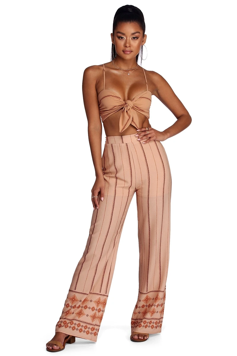 Border Theory Straight Leg Pants