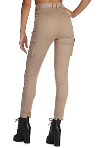 Belted Skinny Cargo Pants