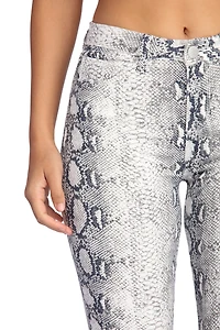 Skinny Snake Print Pants