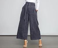 High Waist Flared Corduroy Pants
