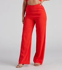 Worth It Linen Wide-Leg Pants