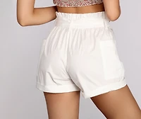 Bow Waist Cargo Shorts