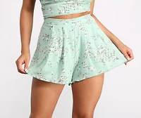 High Waist Wide-Leg Shorts
