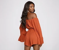 Boho Babe Flowy Tie-Front Romper