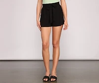 A Classic Look Paper Bag Shorts