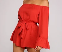 Glam Life Off The Shoulder Gauze Romper