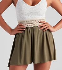 Meet My Gauze And Crochet Romper