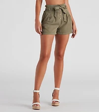 Press Pause Paper Bag Woven Shorts