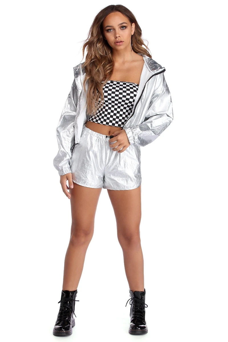 Level Up Metallic Shorts
