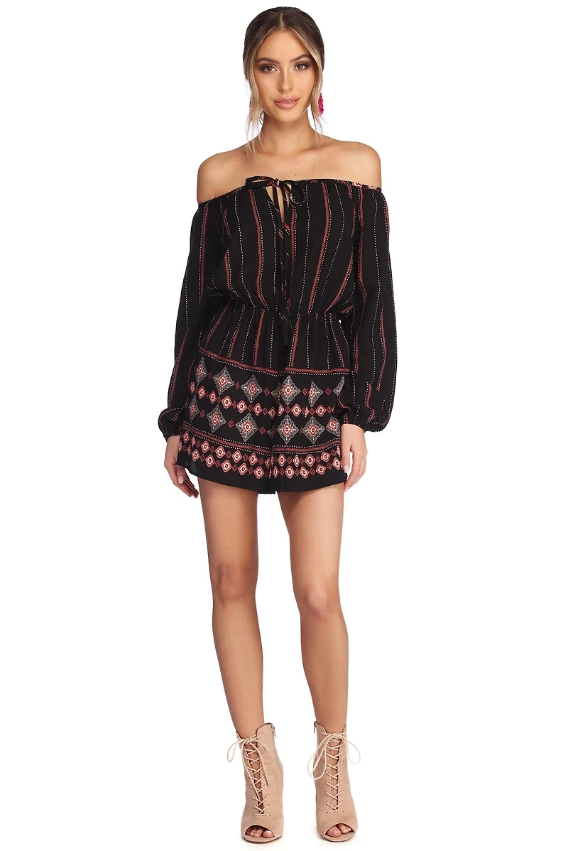 Boho Beauty Printed Romper