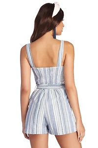 Cute As A Button Front Romper