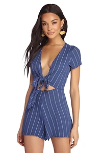 Summer Chic Tie Front Romper