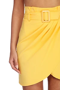 Tulip Belted Mini Skirt