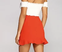 More Flounce Mini Skirt