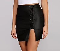Lace Up Your Look Mini Skirt
