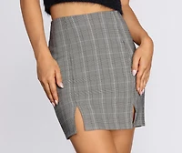 Posh Plaid Mini Skirt