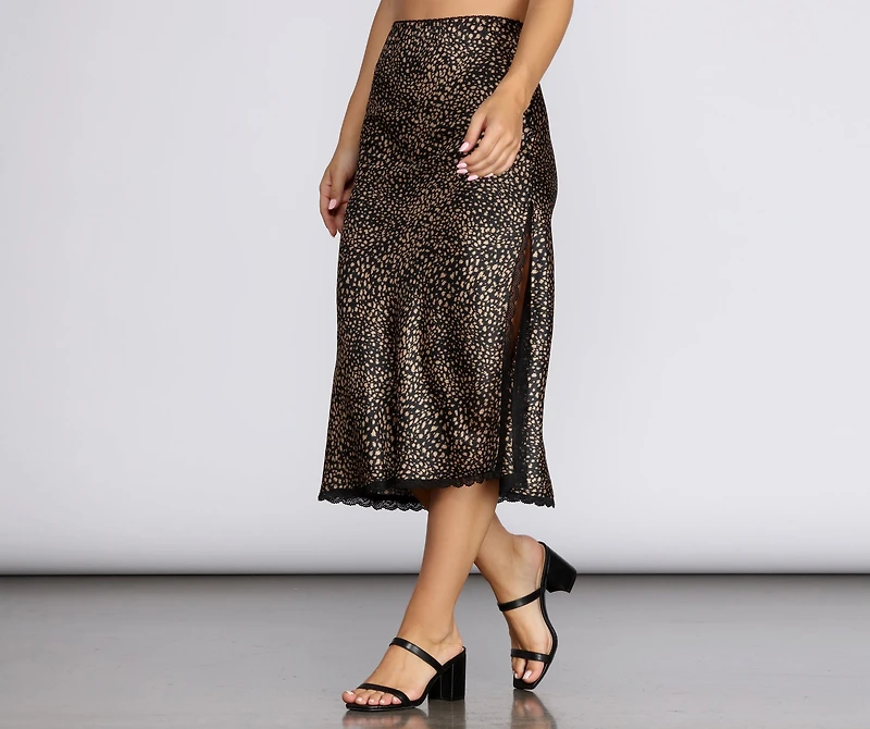Heavy On The Leopard Midi Skirt