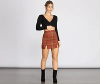 Playful Plaid Mini Skirt
