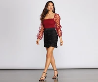 So Sweet Satin Mini Skirt