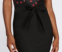 All You Need Tie Front Mini Skirt