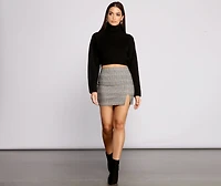 Pretty Plaid Woven Mini Skirt