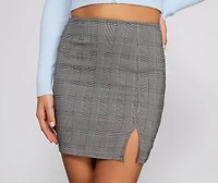 Major Trendsetter Glen Check Mini Skirt