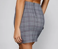 Pretty And Preppy High Waist Plaid Mini Skirt