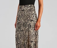 Wild And Chic Zebra Maxi Skirt