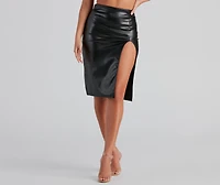 Sleek And Sultry Bodycon Midi Skirt