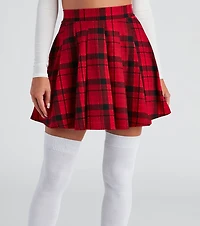 Sassy Plaid Skater Skirt