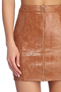 Slither With Sass Mini Skirt