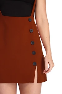 Button Up Suspender Skirt