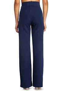 Stylishly Sealed Tie Waist Pants