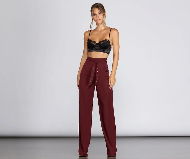 High Waist Paperbag Pants