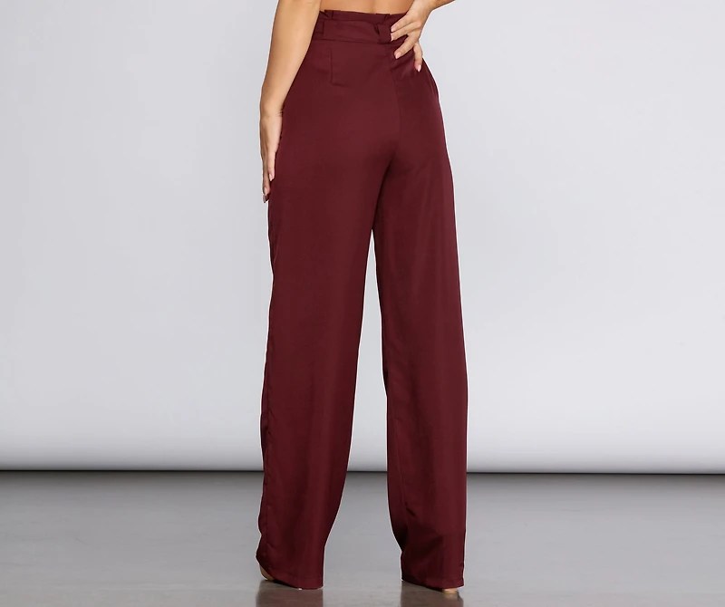 High Waist Paperbag Pants