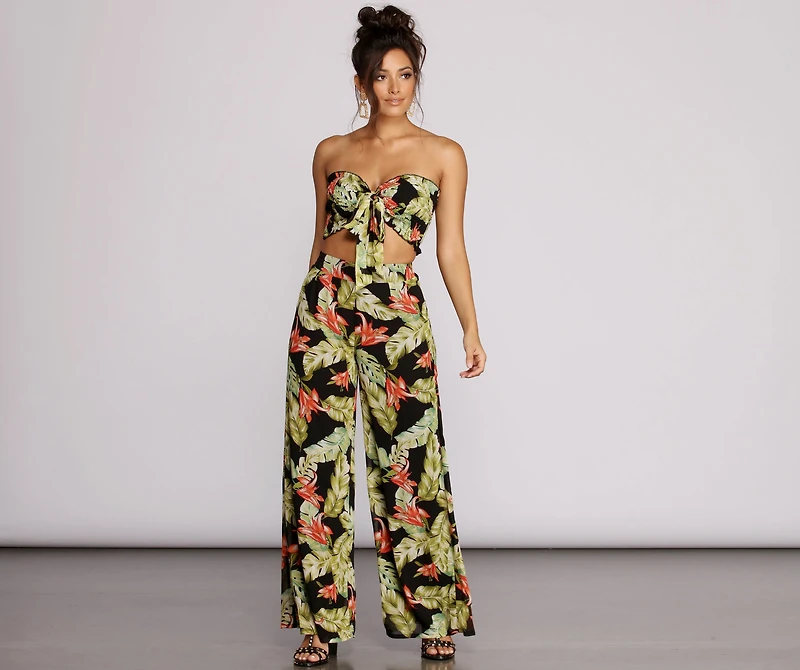 Tropical Escape Wide Leg Pants