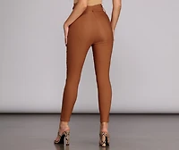 Preppy And Poised Paper Bag Pants