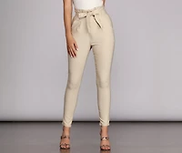 Preppy And Poised Paper Bag Pants