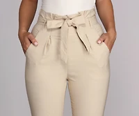 Preppy And Poised Paper Bag Pants