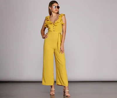Ruffled And Radiate Jumpsuit