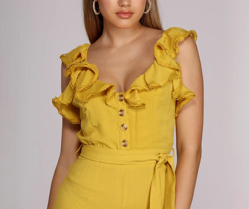 Ruffled And Radiate Jumpsuit