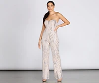 Sweetheart Sequins Jumpsuit