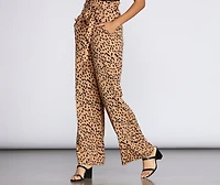 Serious Style Spotted Tie Waist Pants