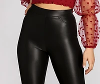 Stretch Faux Leather Leggings