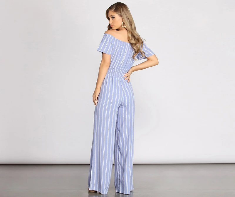 Nautical Babe Striped Jumpsuit