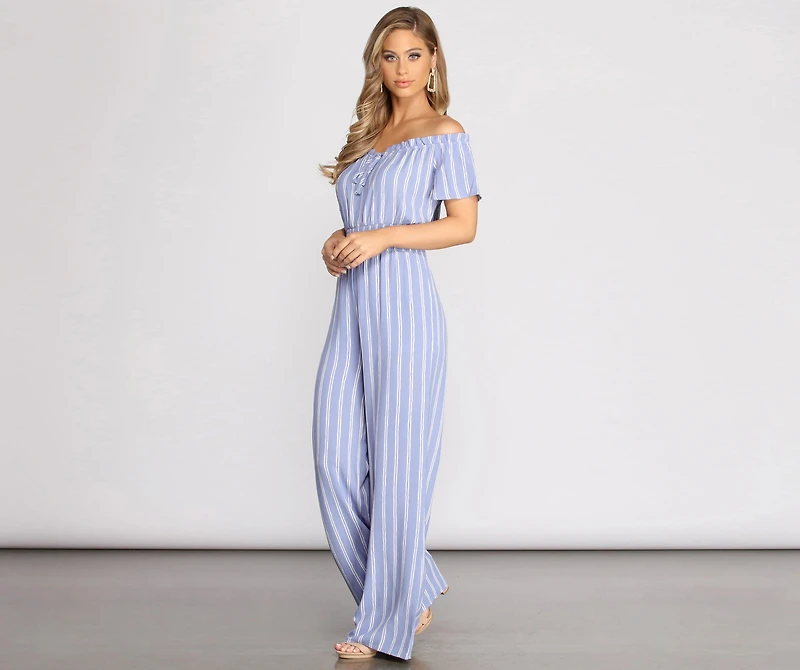 Nautical Babe Striped Jumpsuit