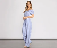 Nautical Babe Striped Jumpsuit